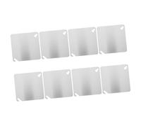 SEWOART 8pcs Square Electrical Box Cover Junction Cover Plate Electric Metal Plate Metal Junction Electric Panel Stainless Steel Silver