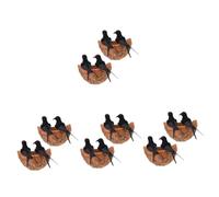 SEWOART 8sets Artificial Bird Nest Models Decorative Photography Prop for Use Rustic Swallow Nest Figurines for Garden Lawn and Park Decor