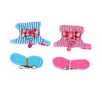 SEWOART Adjustable Hamster Harness and Leash Set 2 Pieces Comfortable PET Chest Strap for Small Animals Decorative Rat Leash Suitable for Hamsters and Guinea Pigs
