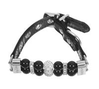 SEWOART Adjustable Small Dog Pearl Collar with Sparkly Crystals Cute Beaded Necklace for Female Puppies and Cats Elegant Jewelry for Weddings Birthdays and Stylish Pet Events