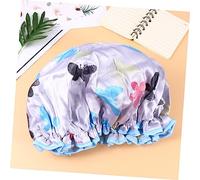 SEWOART Adults Waterproof Shower Cap 3pcs Set Protect Your Styling Grey Random