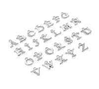 SEWOART Alloy Rhinestone Alphabet Letter Charms 26 Pieces Diy Jewelry Making Pendants for Bracelets Necklaces Accessories White k Color