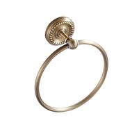 SEWOART Antique Brushed Brass Bathroom Towel Ring Round Hanging Rack for Wall Mounted Bathroom Suitable for Home Hotel School Stylish and Practical Towel Holder Hardware