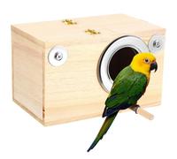 SEWOART Bird Breeding Nest Box for Parakeets Warm Nesting Box for Lovebirds and Cockatiels Outdoor Aviary Bird House Unique DIY Design with Opening for Easy Access