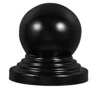 SEWOART Black Metal Fence Post Caps with Ball Top for Railings and Stair Handrails, Resistant to Deformation and Easy Installation, for Indoor and Outdoor Projects, 90mm Iron Caps