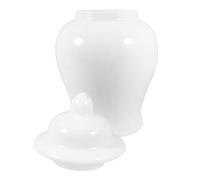 SEWOART Canisters for Kitchen White Ceramic Cookie Jar Small Storage Pot Ornament for Home and Showroom