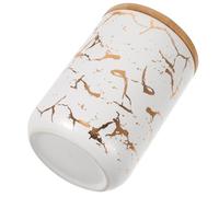 SEWOART Ceramic Storage Jar with Airtight Lid for Tea and Coffee Storage, White Simple Shaped Container with Smooth Surface, for Home Supplies and Kitchen Organization