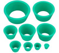 SEWOART Chemistry Filter Adapter 9pcs Rubber Buchner Funnel Flask Set Smooth Surface Green Funnel Filtration Adapter
