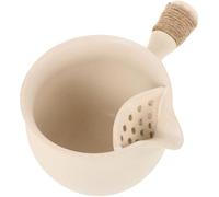 SEWOART Chinese Style Crude Pottery Teapot with Side Handle and Ergonomic Grip, Stoneware Material, Large Capacity Suitable for 1-2 People, for Home Use and Hiking Tea Brewing