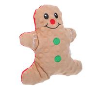 SEWOART Christmas Gingerbread Man Dog Plush Squeaky Chewer for Small Medium Dogs Festive Interactive Puppy Teething and Holiday Present Soft Stuffed Pet Plaything for Indoor Outdoor Fun