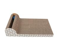 SEWOART Corrugated Cat Scratcher with Catnip Bell Double-wide Cardboard Scratching Pad for Cats Recycled Paper Climber Post for Indoor Play and Claw Protection