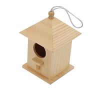 SEWOART Cozy Bird House Outdoor for Birds Nesting Place Wood Craft Bird Nest Garden Ornament
