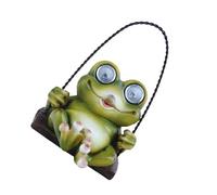 SEWOART Creative Solar Frog Swing Lamp Outdoor Garden Ornament Solar Light for Patio Courtyard Decoration Hanging and Standing Use for Pathways and Parks