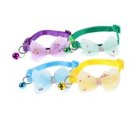 SEWOART Cute Cat Bow Tie Collar with Bell Pet Collar Name Tag for Small Cats for Girls Decorative Pet Accessories