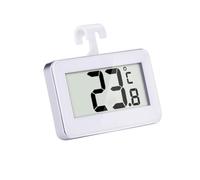 SEWOART Digital Refrigerator Thermometer with LCD Display Magnetic Back Stand Hook Accurate Temperature Monitor for Fridge Freezer From C to C Easy Two-button Operation White Design