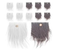 SEWOART DIY Scandinavian Gnome Beard Craft Kit 24Pcs White Dark Grey Fabric Beards with 12 Wooden Nose Beads for Tomte Doll Decoration and Christmas Tiered Tray Supplies