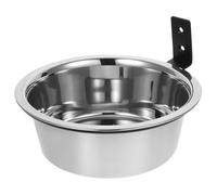 SEWOART Dog Bowl and Unique Shape for Large Dogs Wall Mounted Stainless Steel with Bite Resistant Design Raised Pet Water Bowl Contemporary Simple Style outside Use