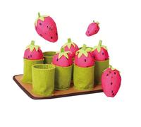 SEWOART Educational Dog Toy Pet Slow Feeding Pad Strawberry Plucking for Barking Relief