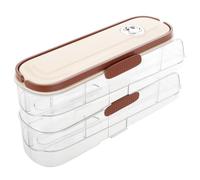 SEWOART Egg Fridge Organizer Two Tier Plastic Tray with Capacity for Refrigerator Side Storage and Home Use Easy Carrying Egg Holder