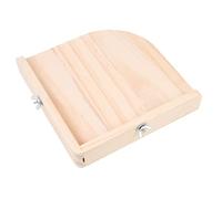 SEWOART Enhance Your Pet's Habitat Easy-to-install Hamster Wooden Platform Sector-shaped Perch for Hamster Toys