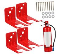 SEWOART Fire Extinguisher Mount Wall Bracket Heavy Duty Iron Hook with Hooks Washers Screws Space Saving Vertical Holder for Kitchen Car Garage