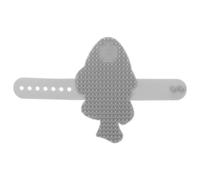 SEWOART Fish-Shaped Cat Self Groomer with Adjustable Strap Soft Gray Cat Scratching Post for Sofa Corners and Table Legs Indoor Kitten Massage Comb