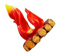 SEWOART Flameless Fire Lamp LED Fake Campfire Night Light with Faux Logs Warm Ambience Fireplace Decor for Halloween Christmas Eye-catching Table and Mantel Accent No-Glare Soft