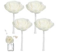 SEWOART Flower Diffuser Flower 4pcs Refillable Rice Paper Cotton Wick for Home Decor and Relaxation in Different Seasons