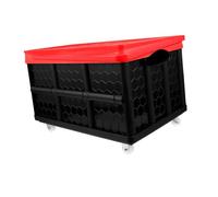 SEWOART Foldable Trolley Storage Box Compact Clothes Organizer with Wheels Space Saving Cart for Laundry and Living Rooms Easy to Use Storage Lightweight and Practical Design