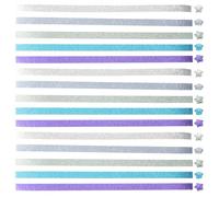 SEWOART Glitter Origami Paper Star Strips Set 520 Sheets Blue Gradient Holographic DIY Handicraft Paper for Star Folding in Creative Art Projects