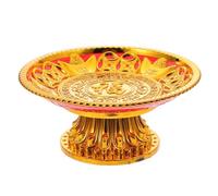 SEWOART Golden Fruit Bowl and Room Decor for Temple Offerings