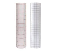 SEWOART Grid Self Adhesive Transparent Vinyl Transfer Tape Positioning Film with Alignment Lines for Window Decals Wall Art Sign Making Ceramic Door and Cup Diy Projects 2 pack