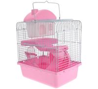 SEWOART Hamster Small Castle Double Layer Pet Cage Sturdy Plastic Construction for Hamster Mouse Small Animal Compact Design Easy to Carry