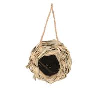 SEWOART Hand Woven Straw Nest for Hamsters and Birds, Rustic Multi-functional Straw House Providing a Comfortable Habitat and Nesting Place for Small Pets in Cold Winter or Hot Summer