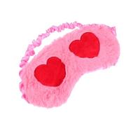 SEWOART Heart Eye Cover Plush Sleep Eye Mask Lightweight Portable for Travel Naps and Sleep Comfortable Elastic Band Design Present for Friends