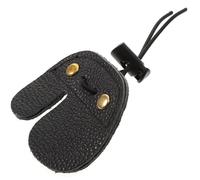 SEWOART Hunting Finger Protector Cow Leather Finger Guard with Stability for Archery Left Hand Use