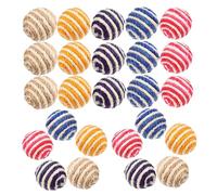 SEWOART Interactive Cat Toy Balls Fun Sisal Rope Weave Play Set for Cats 35pcs Teaser Chewing Toy for Indoor Outdoor Random Color