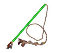 SEWOART Interactive Dog Flirt Pole Small Green Durable Pet Teaser Stick for Training Exercise and Safe Play to Strengthen Bond and