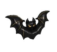 SEWOART Jumbo Halloween Inflatable Bat Balloon Matte Black Lightweight Decoration for Outdoor Haunted House Props Easy to Inflate and Hang for Party Atmosphere