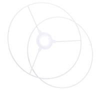 SEWOART Lampshade Support Ring Wire Frame Double Circle 35Cm Diameter for DIY Table Lamps and Replacement Parts