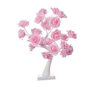 SEWOART Led Rose Tree Lamp Romantic Night Light for Home Decor Battery-Powered Decorative Table Lamp with Pink Flowers and Warm White Glow for Bedrooms and Special Occasions