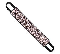 SEWOART Leopard Print Self Tanning Lotion Applicator with Long Fiber Strap for Easy Application and Reaching Hard-to-Reach Spots, for Back and Body Use