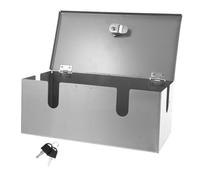 SEWOART Lockable Outdoor Socket Box Stainless Steel Wall-mounted Electrical Enclosure with Hinge Door Splashproof Anti-theft Protection for Parks Schools Industrial Sites