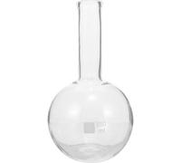 SEWOART Long Neck Boiling Flask Glass 500ml Flat Bottom Distillation Flask for Distillation Operations, Pharmaceutical Production