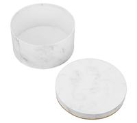 SEWOART Marble White Small Flower Packaging Box with Lid 18X9Cm, Wrapping Floral Storage Box for Bouquet Arrangement and Preserved Flowers, Single Piece