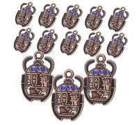 SEWOART Metal Beetle Charm Pendant Diy Necklace Set 20pcs Egyptian Scarab Charm Vintage Style Key Charms for Necklace Bracelet Earrings Craft