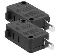 SEWOART Micro Safety Simple for Household Enhanced Installation and 2pcs Switch Replacement Parts with 2-pin Normally Open Contacts, Plastic Metal Material Microwave Oven Appliances