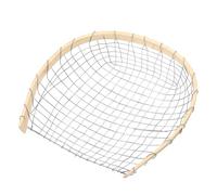 SEWOART Mineral Mesh Dustpan Sieve Pan Coal Dustpan for Prospecting Steel Wire Sifting Pan Portable Design