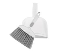 SEWOART Mini Dustpan and Broom for Kitchen Cleaning Small Portable Plastic Table Sweeper with Brush for Home Office Car and Keyboard Dust Removal Gray
