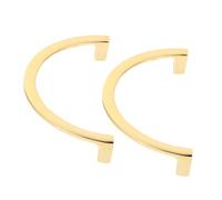 SEWOART Modern Semi Circle Aluminum Alloy Cabinet Handles for Kitchen Bathroom Closet Doors Ergonomic Dual Pull Design Scratch Resistant Hardware for Wardrobe Dressers and Cupboards